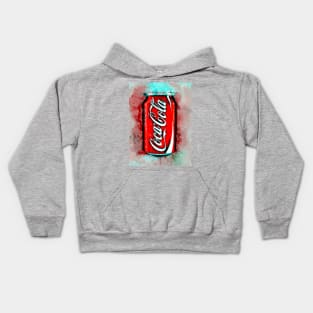 Watercolor Coke Can Kids Hoodie